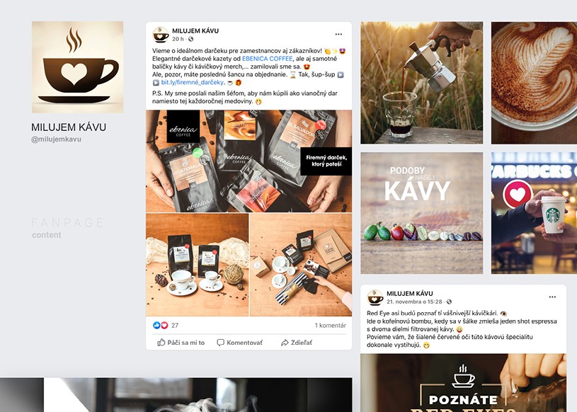 Spolupráca Ebenica & Milujem kávu
