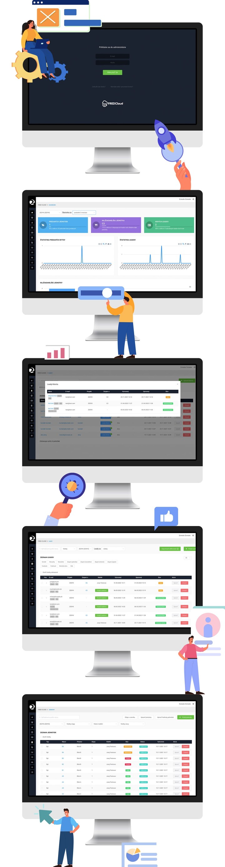CRM pre realitný segment FRED cloud
